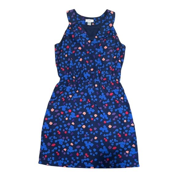 LOFT Dresses & Skirts - LOFT‎ Blue Multicolor Dress A line size 4